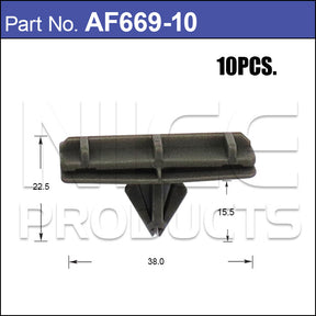 Fasteners Pkt 10 AF669-10 - Nice Products | Universal Auto Spares