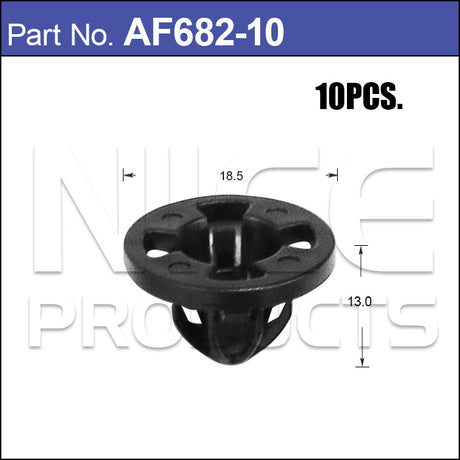 Fasteners Pkt 10 AF682-10 - Nice Products | Universal Auto Spares