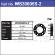 Wheel Spacers + Studs PAIR WS30605S-2 - Nice Products | Universal Auto Spares