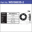 Wheel Spacers + Studs PAIR WS15603S-2 - Nice Products | Universal Auto Spares