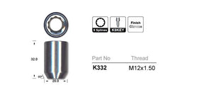 Chrome Lock Nuts K332-24 - Nice Products | Universal Auto Spares