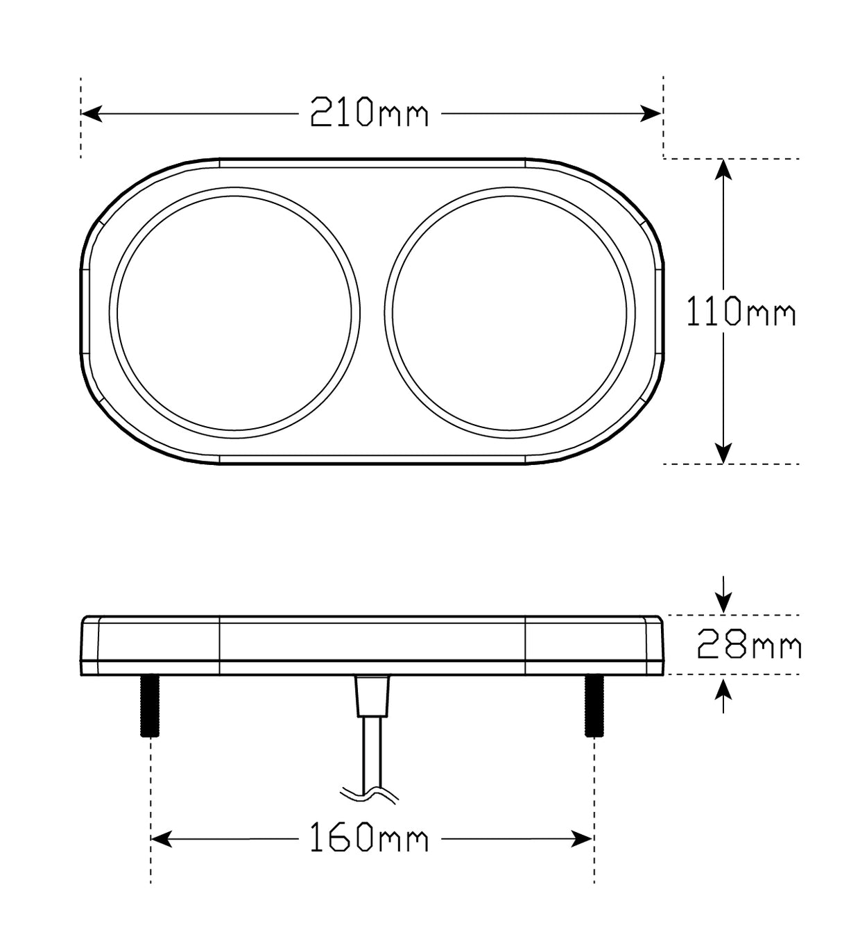 Boat Trailer Lamps 12 Volt, LHS & RHS Twin Blister 209GARLP2 - LED AutoLamps