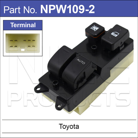 Power Window Switch NPW109-2 - Nice Products | Universal Auto Spares
