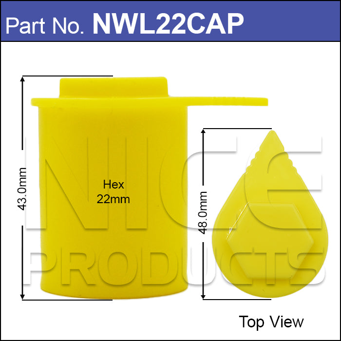 22mm Capped Wheel Nut Indicator NWL22CAP - Nice Products | Universal Auto Spares