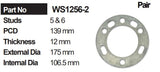 Wheel Spacers (Pair) WS1256-2 - Nice Products | Universal Auto Spares