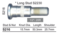 Wheel Stud (223) S216 - Nice Products | Universal Auto Spares
