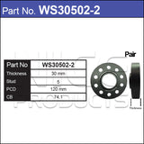 Wheel Spacers + Studs PAIR WS30502-2 - Nice Products | Universal Auto Spares