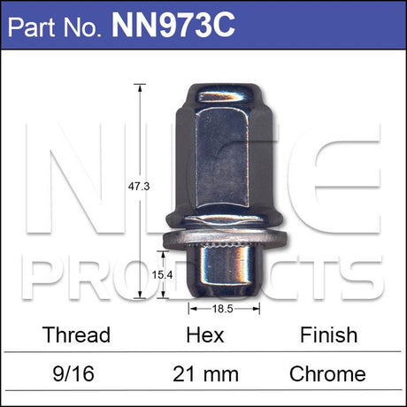 Wheel Nuts pk25 NN973C-25 - Nice Products | Universal Auto Spares