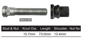 Wheel Stud and Nut NS6120E - Nice Products | Universal Auto Spares