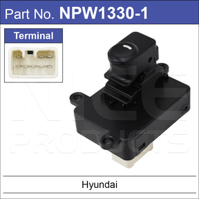 Front Left Single Button NPW1330-1 - Nice Products | Universal Auto Spares