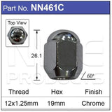 Chrome Nuts Pk100 NN461C-100 - Nice Products | Universal Auto Spares