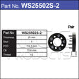 Wheel Spacers + Studs PAIR WS25502S-2 - Nice Products | Universal Auto Spares