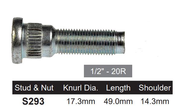 Wheel Stud S293 - Nice Products | Universal Auto Spares