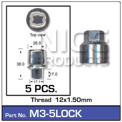 Lock Nuts (set of 5) M3-5LOCK - Nice Products | Universal Auto Spares