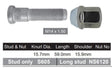 Wheel Stud & Nut NS605B - Nice Products | Universal Auto Spares