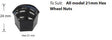 Black 21mm Wheel Nut Covers NWC721B - Nice Products | Universal Auto Spares