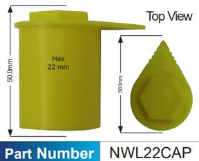 22mm Capped Wheel Nut Indicator NWL22CAP-100 - Nice Products | Universal Auto Spares