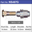 Wheel Stud & Nut NS467G - Nice Products | Universal Auto Spares
