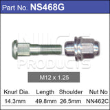 Wheel Stud & Nut NS468G - Nice Products | Universal Auto Spares