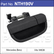 Tailgate Handle Witout KEY HOLE NTH190V - Nice Products | Universal Auto Spares