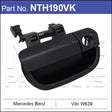TailGate Handle With KEY HOLE NTH190VK - Nice Products | Universal Auto Spares