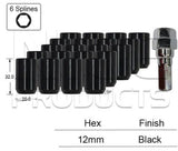 Black Allen key Nuts pk20 J132B-20 - Nice Products | Universal Auto Spares