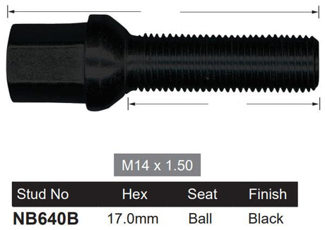 One Piece Stud NB640B - Nice Products | Universal Auto Spares