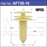 Fasteners Pkt 10 AF736-10 - Nice Products | Universal Auto Spares
