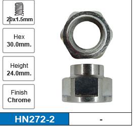 Hub Nuts Pair HN272-2 - Nice Products | Universal Auto Spares