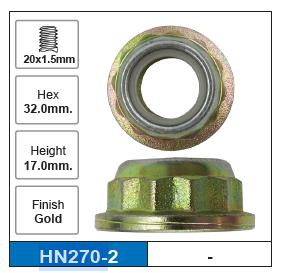 Hub Nuts Pair HN270-2 - Nice Products | Universal Auto Spares