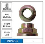 Hub Nuts Pair HN265-2 - Nice Products | Universal Auto Spares