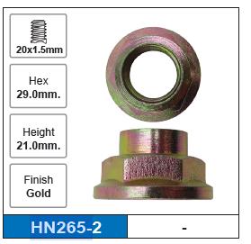 Hub Nuts Pair HN265-2 - Nice Products | Universal Auto Spares