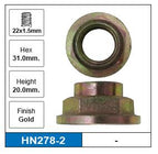 Hub Nuts Pair HN278-2 - Nice Products | Universal Auto Spares
