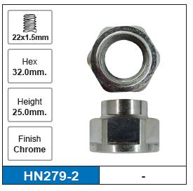 Hub Nuts Pair HN279-2 - Nice Products | Universal Auto Spares