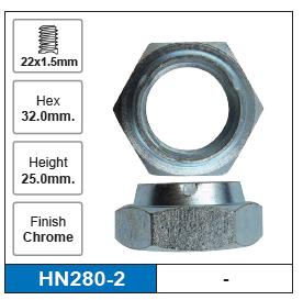 Hub Nuts Pair HN280-2 - Nice Products | Universal Auto Spares