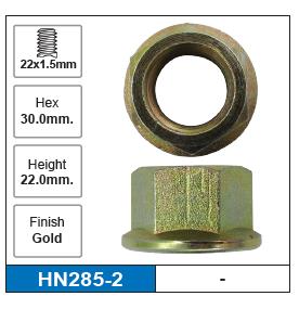 Hub Nuts Pair HN285-2 - Nice Products | Universal Auto Spares