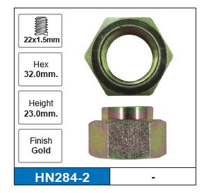 Hub Nuts Pair HN284-2 - Nice Products | Universal Auto Spares
