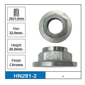 Hub Nuts Pair HN281-2 - Nice Products | Universal Auto Spares