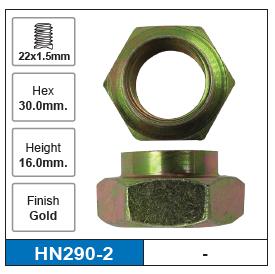 Hub Nuts Pair HN290-2 - Nice Products | Universal Auto Spares