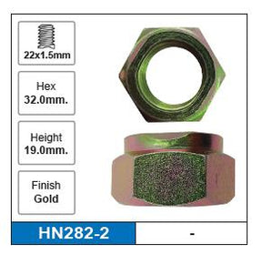 Hub Nuts Pair HN282-2 - Nice Products | Universal Auto Spares