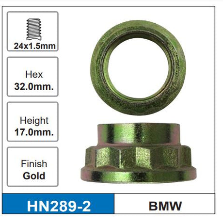 Hub Nuts Pair HN289-2 - Nice Products | Universal Auto Spares