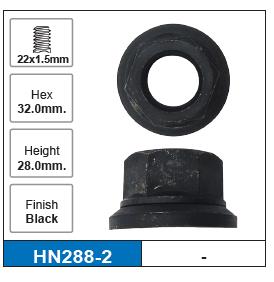Hub Nuts Pair HN288-2 - Nice Products | Universal Auto Spares
