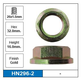 Hub Nuts Pair HN296-2 - Nice Products | Universal Auto Spares