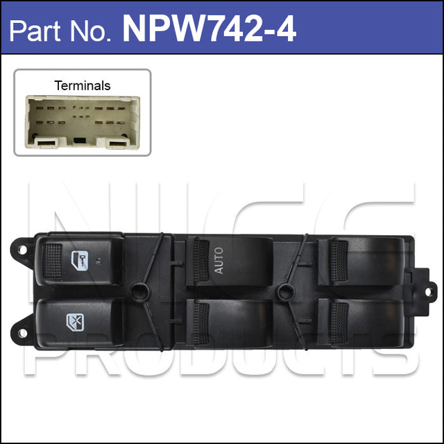 Power Window Switch NPW742-4 - Nice Products | Universal Auto Spares