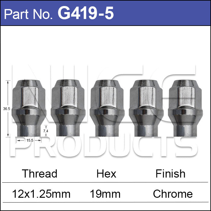 Chrome Nuts G419-5 - Nice Products | Universal Auto Spares