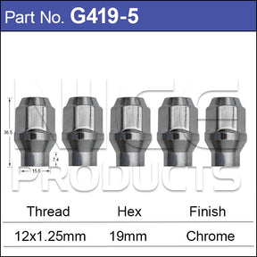 Chrome Nuts G419-5 - Nice Products | Universal Auto Spares