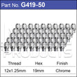 Chrome Nuts G419-50 - Nice Products | Universal Auto Spares