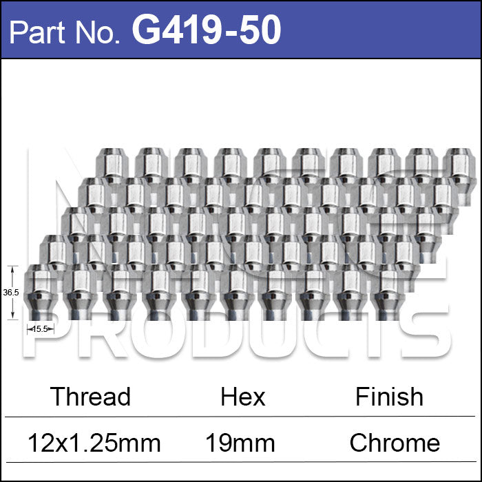 Chrome Nuts G419-50 - Nice Products | Universal Auto Spares