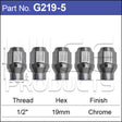 Chrome Nuts pk5 G219-5 - Nice Products | Universal Auto Spares