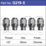Chrome Nuts pk5 G219-5 - Nice Products | Universal Auto Spares